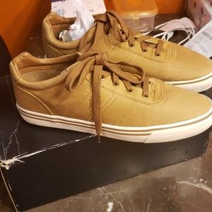 Mens New Polo leather tan casual shoes